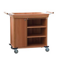 Lyptus 3 Shelf Wood Base Cart